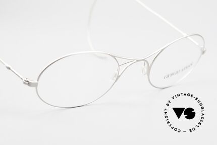 Giorgio Armani 229 The Schubert Eyeglasses, small, plain and puristic 'wire glasses' with a X-bridge, Made for Men and Women