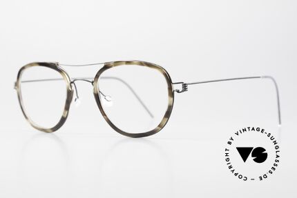 Lindberg William Air Titan Rim Panto Glasses Women & Men, striking refined Air Titan frame with Acetate inner rim, Made for Men and Women