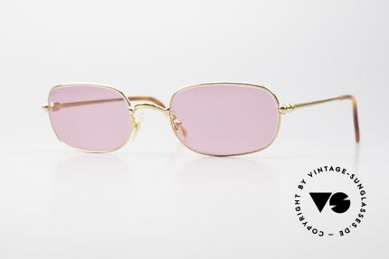 Cartier Deimios Pink Shades 22ct Gold Plated, luxury CARTIER vintage sunglasses in size 52/21, 130, Made for Men and Women