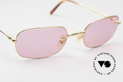 Cartier Deimios Pink Shades 22ct Gold Plated, NO RETRO sunglasses; an old original from app. 1999!, Made for Men and Women