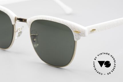 Ray Ban Clubmaster Bausch & Lomb USA 80's Shades, limited version with "electric white" coloring, Made for Men and Women