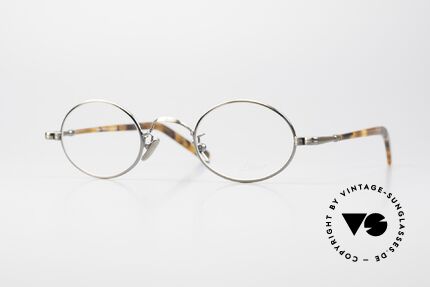 Lunor VA 100 Oval Eyeglasses Antique Gold Details
