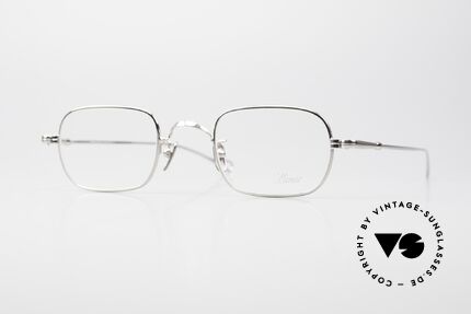 Lunor V 113 Men's Glasses Square Platinum, Lunor eyewear: men's metal eyeglass-frame in large size, Made for Men