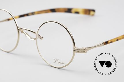 Lunor Swing A 31 Round Asian Version Smaller Bridge, swing bridge = homage to the antique glasses from 1900, Made for Men and Women