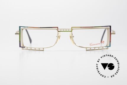 Casanova LC4 Square Specs Rainbow Colored, interesting 1980's/90's vintage eyeglasses from Italy, Made for Men and Women