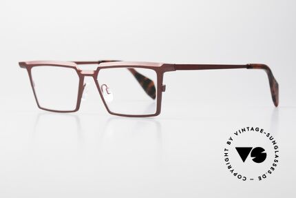 Theo Belgium Emerald Square Designer Frame Titanium, top-notch quality and wearing comfort (Titanium), Made for Men and Women