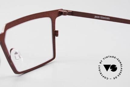 Theo Belgium Emerald Square Designer Frame Titanium, Size: large, Made for Men and Women