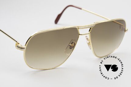 Cartier Tank - M Luxury Designer Sunglasses, with new, extremely elegant sun lenses in brown gradient, Made for Men