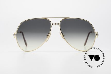 Cartier Vendome Santos - M Gray-Yellow Gradient Lenses, mod. "Vendome" was launched in 1983 & made till 1997, Made for Men and Women