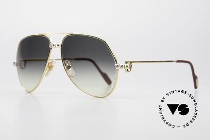 Cartier Vendome Santos - M Gray-Yellow Gradient Lenses, Santos Decor (with 3 screws): MEDIUM size 59-14, 130, Made for Men and Women