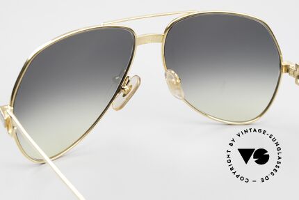 Cartier Vendome Santos - M Gray-Yellow Gradient Lenses, unworn rarity; 22ct gold-plated + full original packing, Made for Men and Women