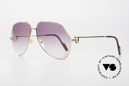 Cartier Vendome Santos - M James Bond Movie Shades 80's, Santos Decor (with 3 screws): MEDIUM size 59-14, 130, Made for Men and Women