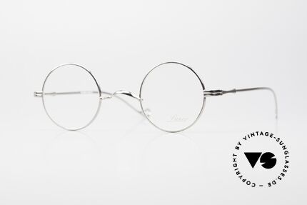 Lunor II 12 Small Round Platinum Plated, XS round Lunor eyeglasses of the old "LUNOR II" series, Made for Men and Women