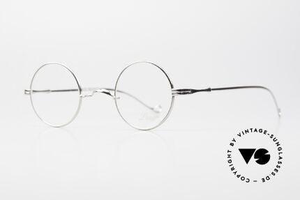 Lunor II 12 Small Round Platinum Plated, the most classic eyewear design, ever: platinum plated, Made for Men and Women