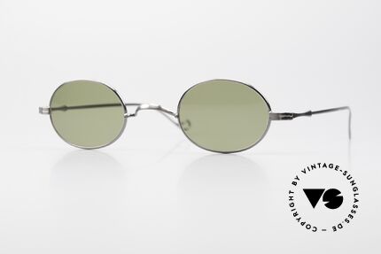 Lunor II 10 Oval Sunglasses Gunmetal, oval vintage shades of the Lunor II Series, full rimmed, Made for Men and Women