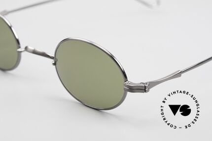 Lunor II 10 Oval Sunglasses Gunmetal, sun lenses (100% UV) can be replaced with prescriptions, Made for Men and Women