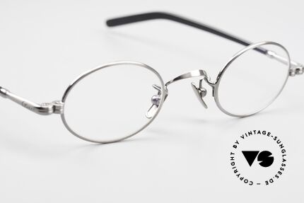 Lunor VA 101 Small Oval Specs Antique Silver, TOP-NOTCH craftsmanship; frame in SMALL size 40/23, Made for Men and Women