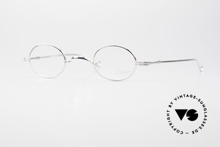 Lunor II 04 Oval XS Frame Platinum PP, extra small oval vintage glasses of the Lunor II Series, Made for Men and Women