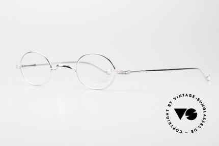 Lunor II 04 Oval XS Frame Platinum PP, XS size 37/25, can be glazed with strong prescriptions, Made for Men and Women