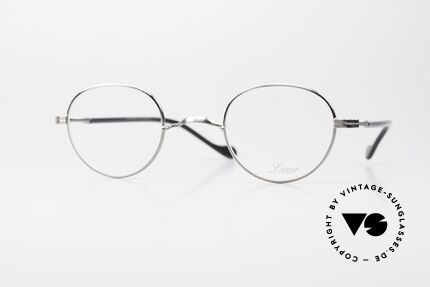 Lunor II A 22 Round Specs Antique Silver AS, Lunor glasses of the II-A series: metal & acetate combi, Made for Men and Women