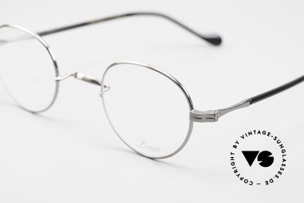 Lunor II A 22 Round Specs Antique Silver AS, traditional German brand; quality handmade in Germany, Made for Men and Women