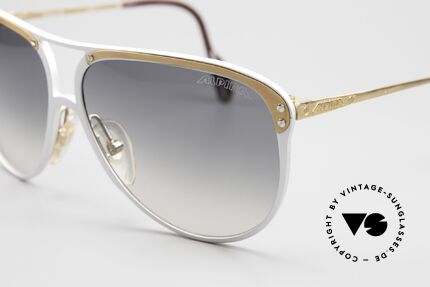 Alpina M3 Rare 80's Ladies Sunglasses, silver aluminum frame with GOLD-PLATED cover, Made for Women