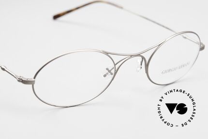 Giorgio Armani 229 The Schubert Eyeglasses, small, plain and puristic 'wire glasses' with a X-bridge, Made for Men and Women