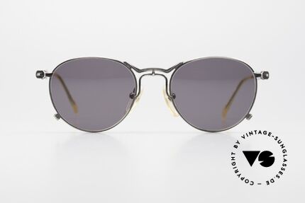 Jean Paul Gaultier 55-2177 Rare Designer Sunglasses, costly, unique frame finish: METALLIC SMOKE SILVER, Made for Men and Women