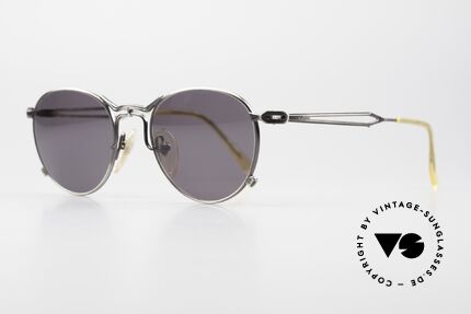 Jean Paul Gaultier 55-2177 90's Frame Antique Silver, also called: "charcoal gray / silver" or "antique silver", Made for Men and Women