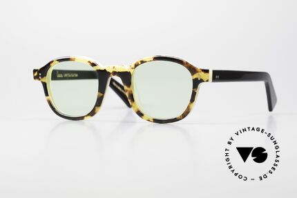 Lesca Brut Panto 8mm Limited Edition Upcycling, new LESCA Lunetier sunglasses in old vintage acetate, Made for Men and Women