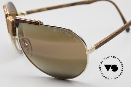 Cebe Dakar 1000 Original 80's Rallye Sunglasses, mirrored gold cebonate lenses for extreme sun intensity, Made for Men