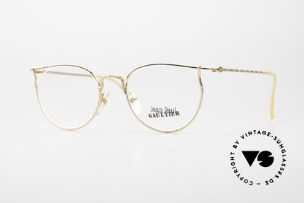 Jean Paul Gaultier 55-3177 Gold Plated Vintage Frame 90's Details