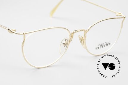 Jean Paul Gaultier 55-3177 Gold Plated Vintage Frame 90's, unworn (like all our old 90's designer eyeglasses), Made for Men and Women