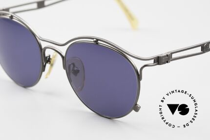 Jean Paul Gaultier 56-2174 Panto Style 90's Sunglasses, terrific frame finish in 'gray/gunmetal' (typically JPG), Made for Men and Women