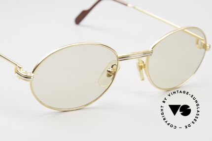 Cartier Saint Honore Large Size Changeable Lenses, the 22ct GOLD-plated frame could be glazed optionally, Made for Men and Women