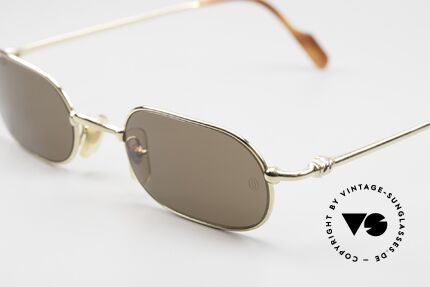 Cartier Orfy 90's Luxury Sunglasses Square, precious 22ct gold-plated in size 50-21, 140: timeless, Made for Men and Women
