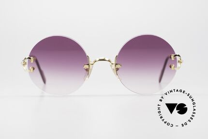 Cartier Madison Limited One Of A Kind Purple Customized, precious round designer shades; 22ct GOLD-PLATED, Made for Men and Women