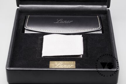 Lunor Leather Case Black With Presentation Or Gift Box, internal size: length 145mm, width 50mm, height 18mm, Made for Men and Women