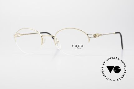 Fred Feroe Rare Oval Luxury Eyeglasses, rare vintage eyeglasses by Fred, Paris from the 1980s, Made for Men and Women