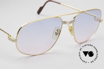 Cartier Romance Santos - XL Babyblue Pink Gradient Lenses, 2. hand model, but mint condition (incl. orig. Cartier box), Made for Men