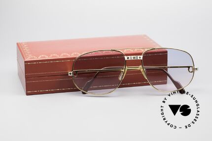 Cartier Romance Santos - XL Babyblue Pink Gradient Lenses, NO RETRO eyewear; a rare 35 years old vintage ORIGINAL, Made for Men