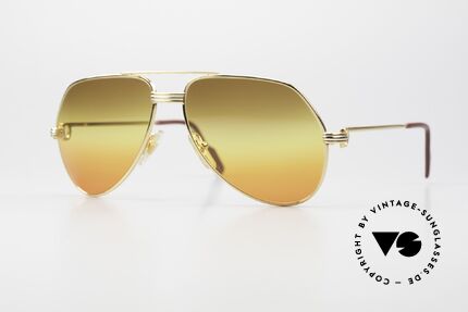 Cartier Vendome LC - S 1980's Sunglasses Tricolored Details