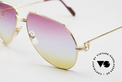 Cartier Vendome LC - M 80's 90's Aviator Sunglasses, ultra rare, new TRICOLOR customized GRADIENT lenses, Made for Men and Women