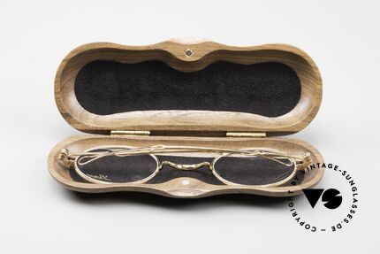 Sunglasses Lunor Wooden Folding Case A Solid Wood Case Nut In Size A