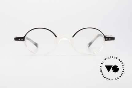 Lunor Mod 42 90's Eyeglasses Crystal Acetate, small glasses from the acetate collection of the time, Made for Men and Women