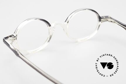 Lunor Mod 42 90's Eyeglasses Crystal Acetate, demo lenses can be replaced with optical (sun) lenses, Made for Men and Women