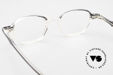 Lunor Mod 46 Old 90's Glasses Crystal Acetate, demo lenses can be replaced with optical (sun) lenses, Made for Men and Women