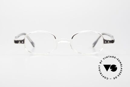 Lunor Mod 40 Original 90's Specs Crystal, small glasses from the acetate collection of the time, Made for Men and Women