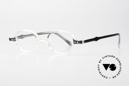 Lunor Mod 40 Original 90's Specs Crystal, crystal col. 04 = crystal-transparent and black frame, Made for Men and Women