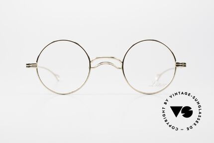Lunor Swing 31 Round Asian Version Smaller Bridge, precious 22ct GOLD-PLATED frame; true luxury eyewear!, Made for Men and Women